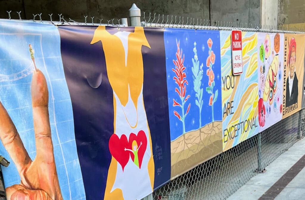 Temporary Art for Hope Installation in McCarthey Plaza in Salt Lake City