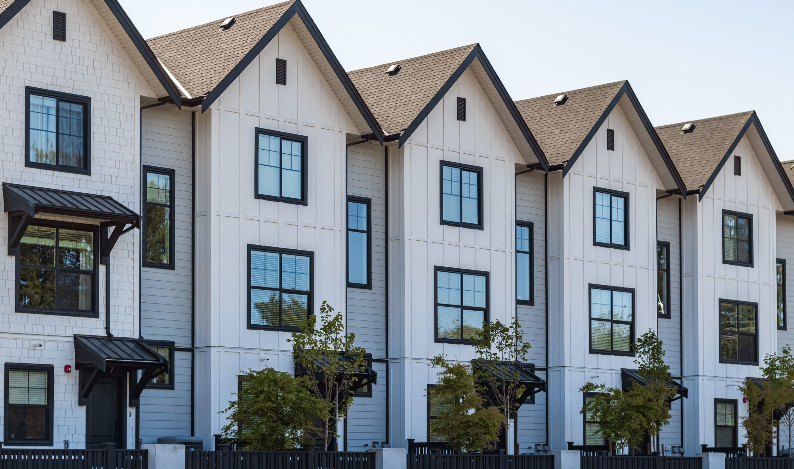 Architectural details of modern townhouse Architectural details of modern townhouse